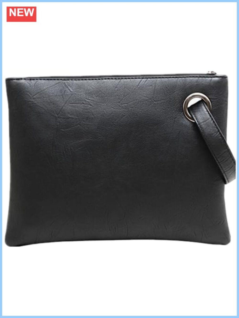 Vegan PU Leather Envelope Clutch Bag Wristlet for Beach Holiday